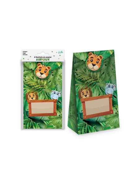 Sachets En Papier X6 Animaux