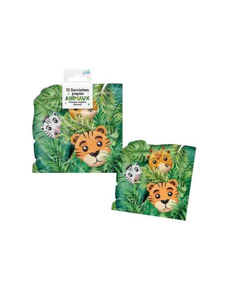 Serviettes Papier X12 Animaux