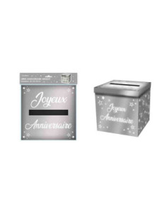 Urne Metallique Anniversaire Argent