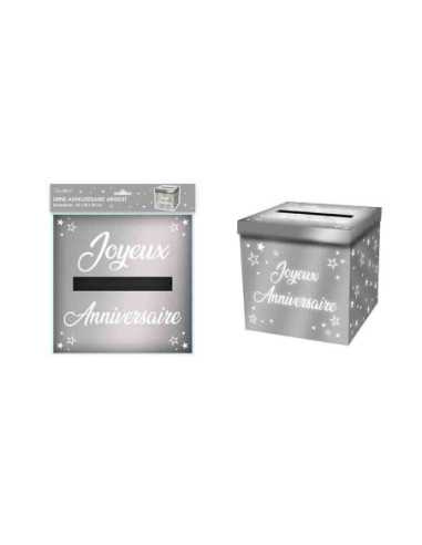 Urne Metallique Anniversaire Argent