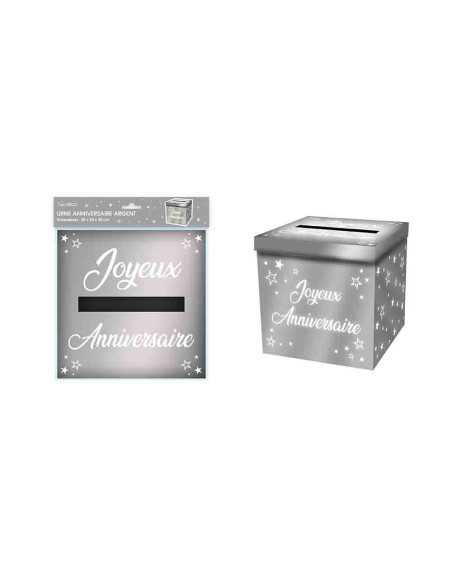 Urne Metallique Anniversaire Argent