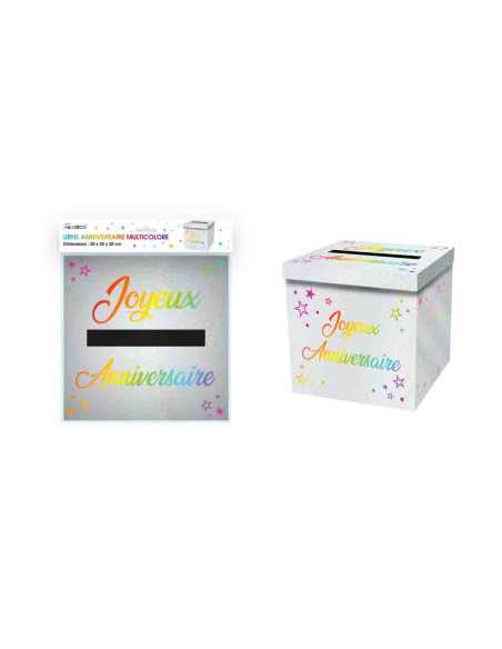 Urne Metallique Anniversaire Noire