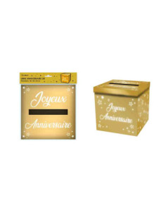 Urne Metallique Anniversaire Or