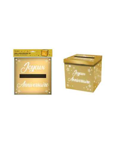 Urne Metallique Anniversaire Or