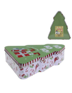 Boîte métal Sapin (14.8*18.2.606 ) Boîte métal sapin 14,8 x 18,2 x 6 cm