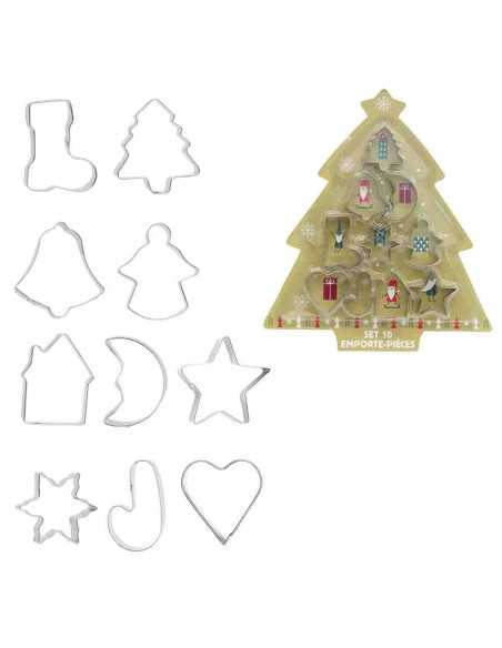 Set 10 Emporte-pièces Noël 26.5 x 30 x 2 cm
