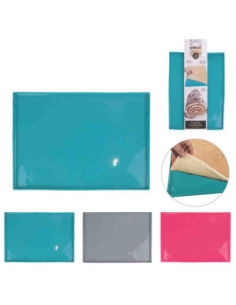 Plaque à génoise Silicone 37 x 27 cm, diamètre 24 cm, 36.4 x 2.5 x 26.7 cm