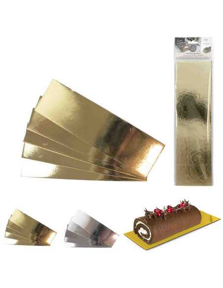 Set de 5 semelles à bûche 35 x 10 cm, diamètre 24 cm, 35 x 30.5 x 10.1 cm