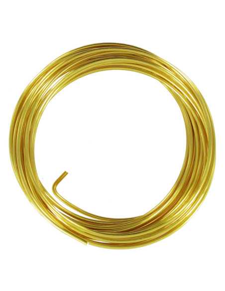 Fil aluminium doré 2 mm x 2 m