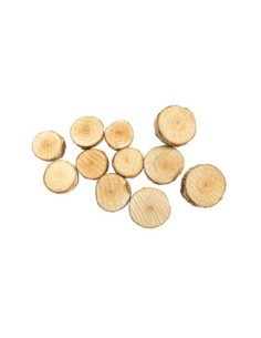 Mini rondins, diam 0,7 à 2cm, épaisseur 0,4cm, 50 pcs