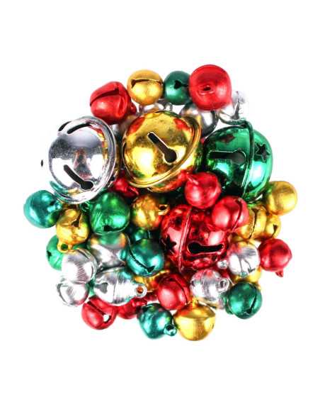 Grelots couleurs assorties 1 à 2,5 cm x 60 pcs