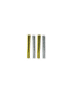 Paillettes diamantines tube 3,5 grs argenté doré x 4 pcs