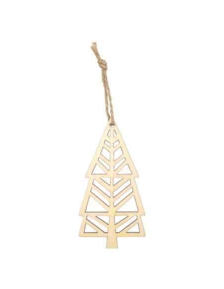 Sapins en bois à suspendre, 4 x 8 cm x 4 pcs