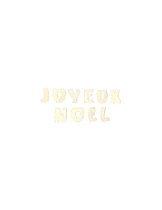 Lettres JOYEUX NOEL en bois, 3 x 4,2cm env, x 10 pcs
