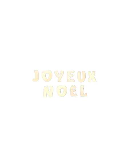 Lettres JOYEUX NOEL en bois, 3 x 4,2cm env, x 10 pcs
