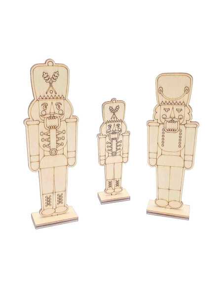Casse Noisette en bois à décorer x 3 tailles différentes