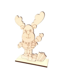 Renne à assembler en bois, 11 x 15 x 0,4 cm