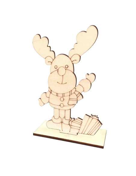 Renne à assembler en bois, 11 x 15 x 0,4 cm