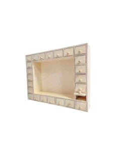 Calendrier de l'avent en bois, 35,5 x 27 x 7 cm
