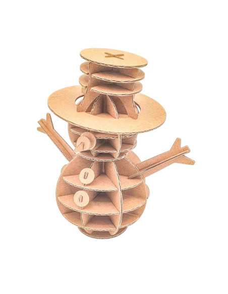 Bonhomme de neige en carton à assembler, 13 x 13 cm