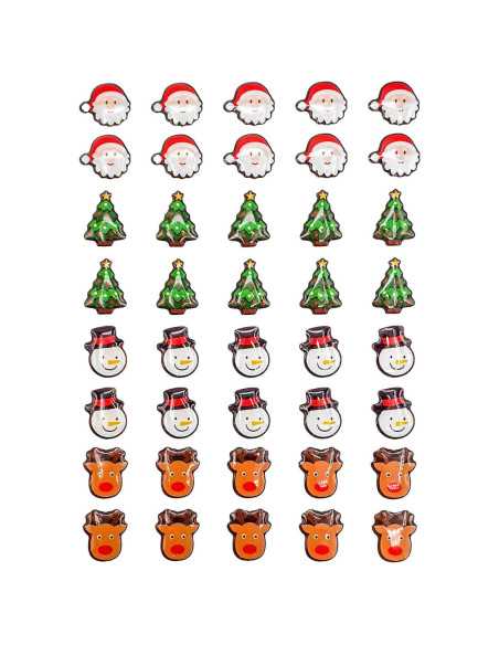 Stickers Noël epoxy, 1 x 1,5 cm x 40 pcs