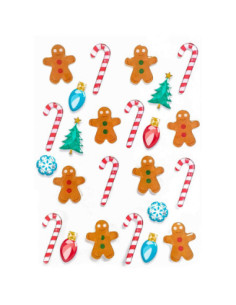 Stickers époxy Pain d'épices, de 0,9 à 2,8 cm x 24 pcs