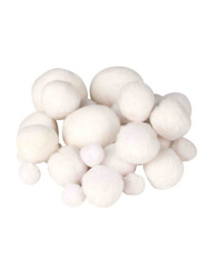 Pompons blancs de 1,5 à 4 cm x 72 pcs