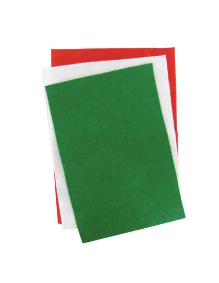 Feuilles feutrine Noël 30 x 20 cm x 6 pcs