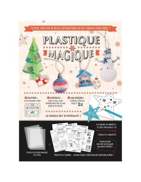 Plastique magique translucide Noël 20 x 28cm x 3 pcs