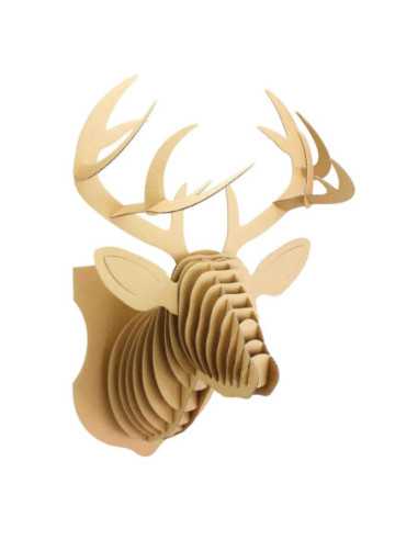 Trophée cerf carton à assembler 31 x 54 x 30 cm