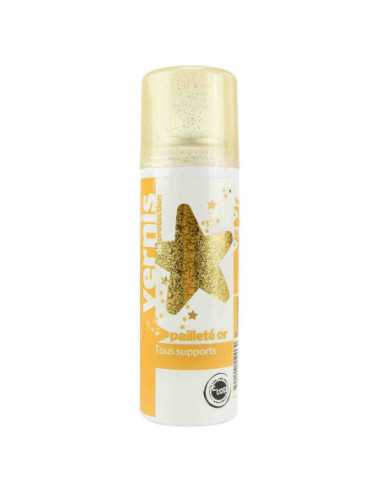 Aérosol vernis pailleté or 125 ml
