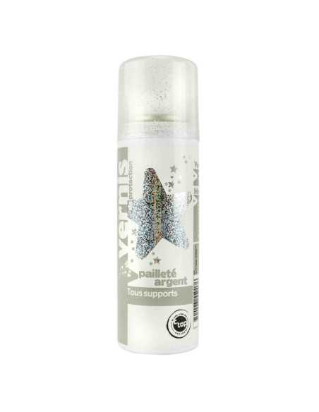 Aérosol vernis pailleté argent 125 ml