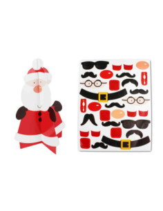 Père Noël à customiser 25,5 x 17 cm, gommettes x 1 planche