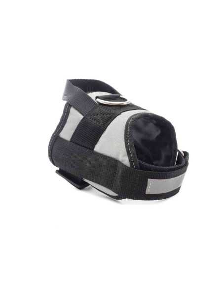 Harnais polyester réglable réfléchissant, 40-46cm, gris noir