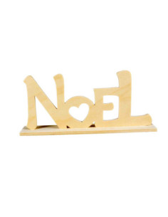 Mot Noël bois à poser 20 x 9 x 4 cm