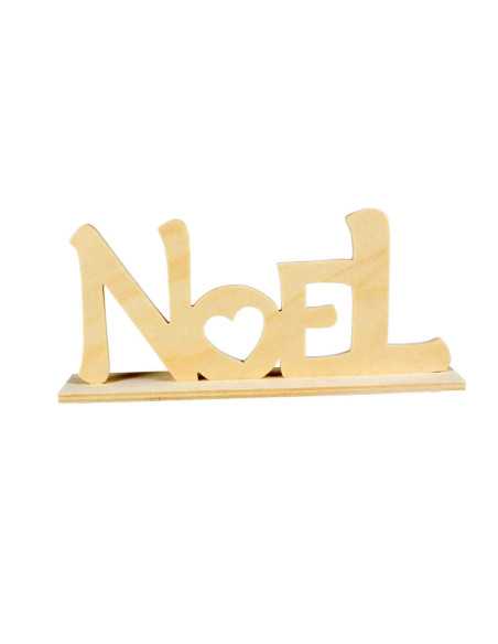 Mot Noël bois à poser 20 x 9 x 4 cm
