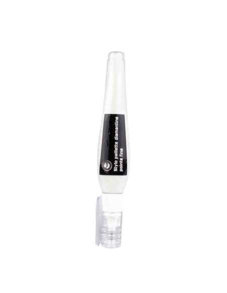 Stylo paillettes diamantines blanc 10 grs