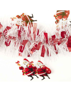 Guirlande Père Noël 2 mètres Rouge Et Blanc