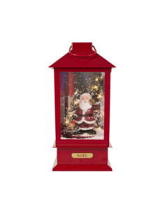 Lanterne Lumineuse Rouge Père Noël 16.5 cm x 40 cm