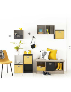Boîte de rangement 31x31 cm Jaune 2