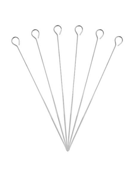 6 brochettes chrom. 35cm
