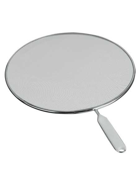 Couv. anti éclabous. tamis alu très fin manche plast. Ø 33cm
