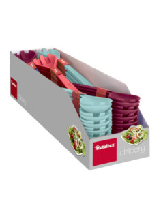 Couvert salade CHICORY plast. 27cm col. Assort. En DISPLAY