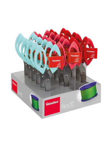 Ciseau FLIPPY 21cm col. Assort. En DISPLAY
