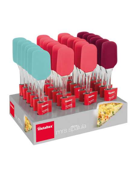 Spatule MR SPATULA silicone 25cm col. Assort. En DISPLAY
