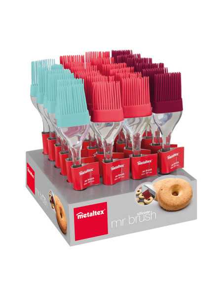 Pinceau MR BRUSH silicone 22,5cm col. Assort. En DISPLAY