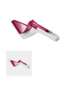 Tranche et pelle à tarte avec poussoir plast. 26,5cm bicolore