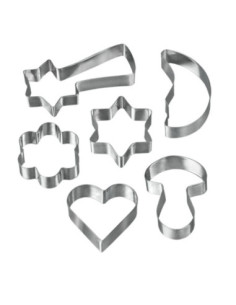 6 emportes-pièces inox motifs assort.