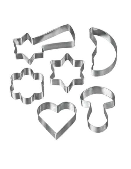 6 emportes-pièces inox motifs assort.