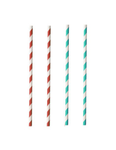 20 pailles PAPIER droites 20cm